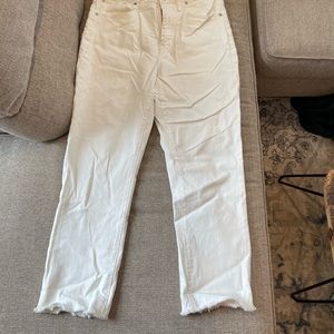 White madewell boyfriend jeans